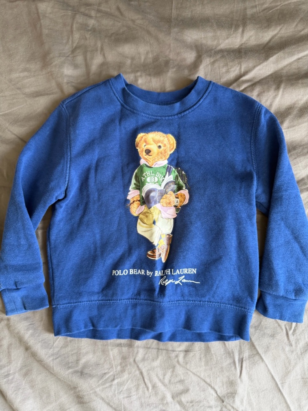 Ralph Lauren Kids Royal Blue Polo Bear Sweatshirt